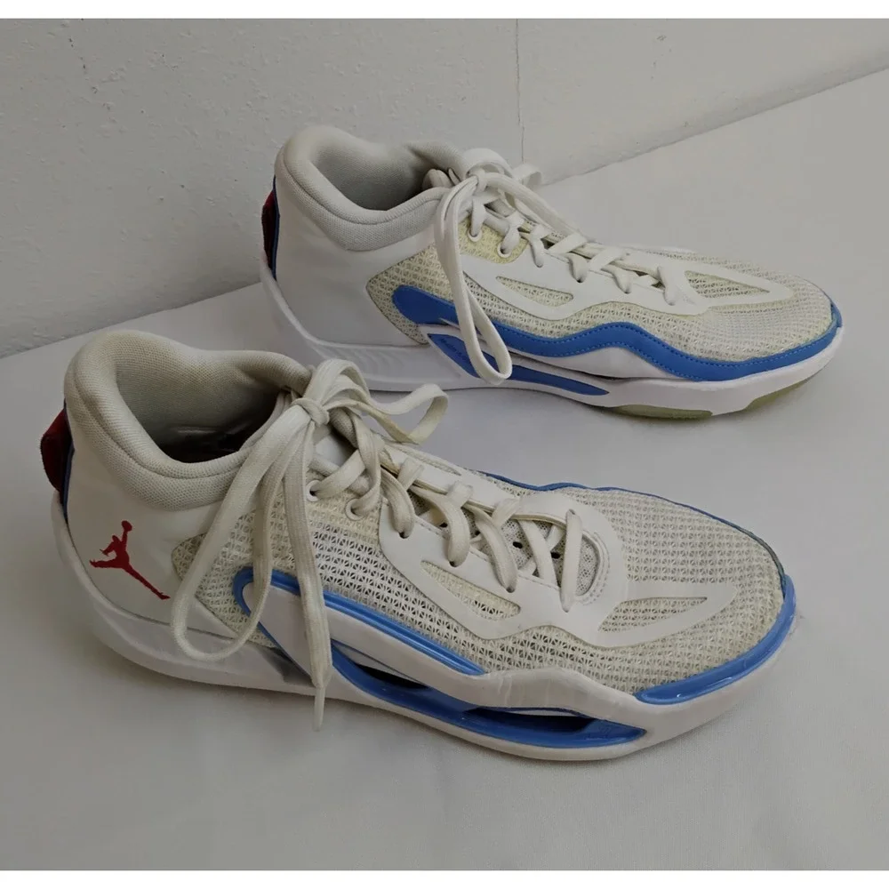 Nike Air Jordan Zoom Tatum 1 St. Louis Men's US 8 White Blue Sneakers #J5890